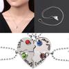 4 Pcs Best Friend Forever Splicing Necklaces Children's Cartoon Necklace Rhinestones Broken Heart Pendant Necklaces