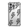 Graffiti Lightning Apple 17promax Transparent Mobile Phone Case iPhone12/13 Airbag Case IP15pro Anti-collision Case
