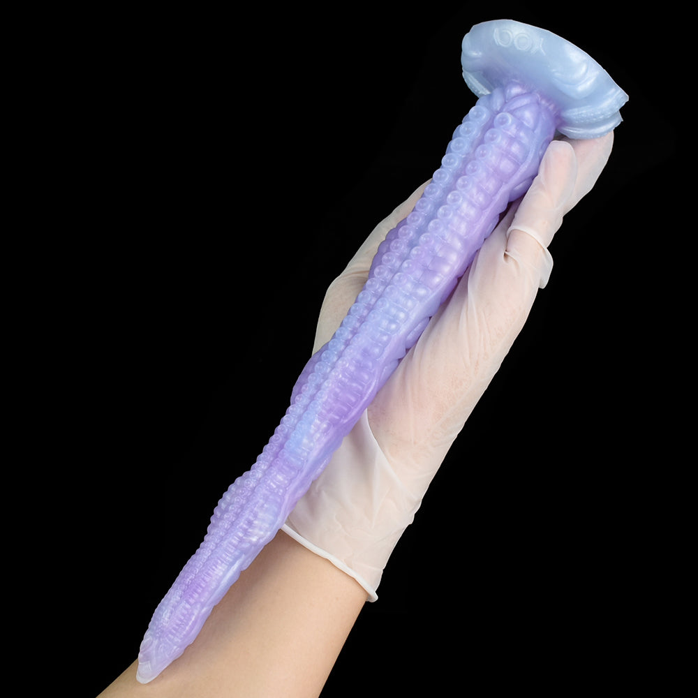 Pastel Purple Sea Jade Long Tentacle Silicone Dildo Dildos