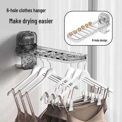 Portable Suction Cup Foldable Travel Hanger and Clothes Drying Rack