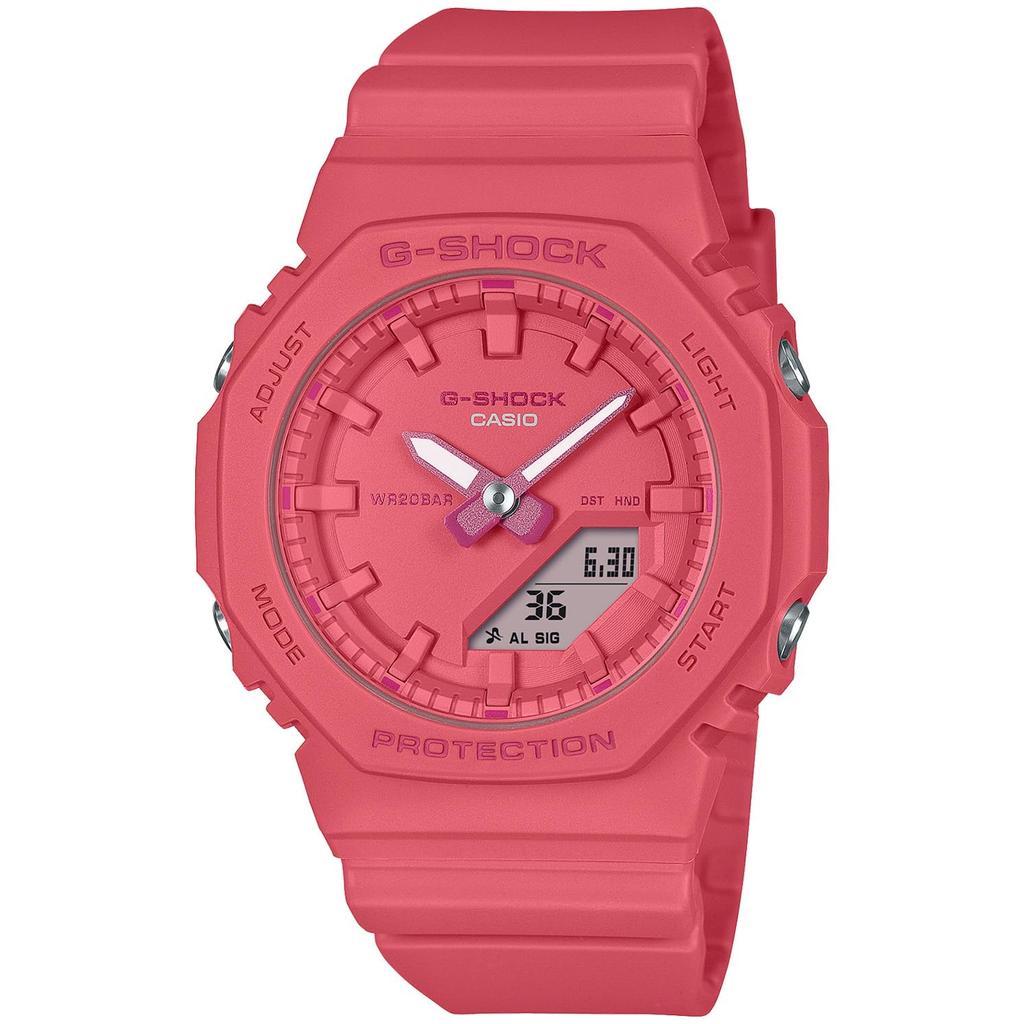 Casio Dámské hodinky G-SHOCK, střední velikost, bioplast, růžové, oficiální japonský model GMA-P2100-4AJF