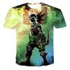 3D My Hero Academia Anime Character Graphic Printed Casual Short Sleeved Men's T-shirts - Medium Stretch Polyester Fabric Summer Relaxed Fit Clothing