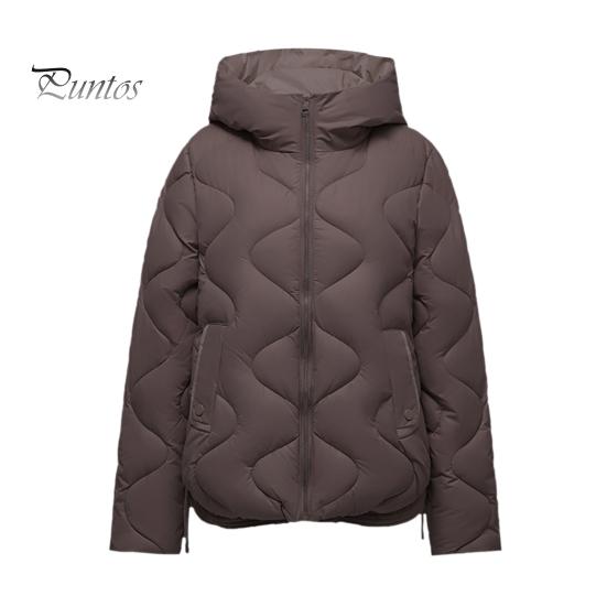 

Женское зимнее пуховое пальто с подкладкой, ветрозащитное, с капюшоном, длинными рукавами, свободное, утолщенное, с карманами, однотонное, с защитой шеи, застегивающееся на молнию, уличное хлопковое пальто M кофейный