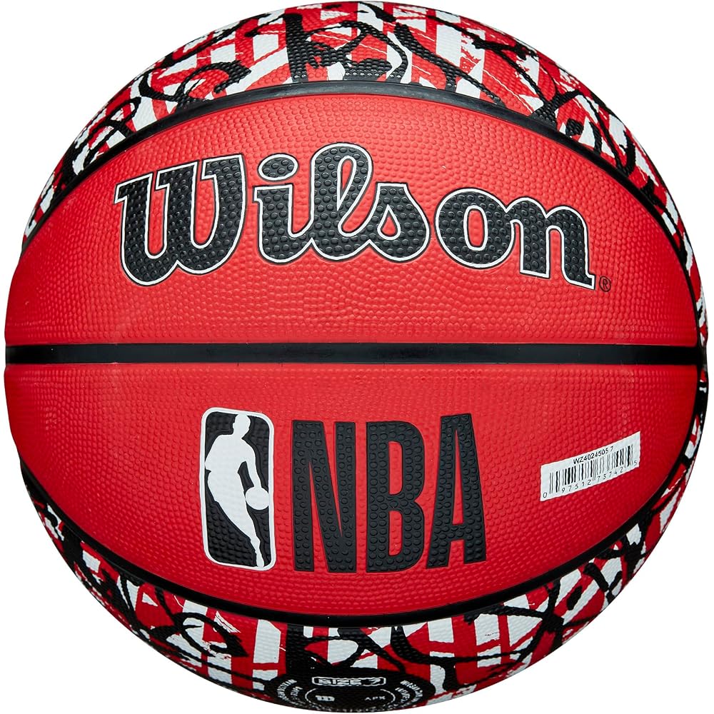 Wilson NBA Team Graffiti Chicago Bulls Basketball Outdoor Size 7 Diameter 24.5cm
