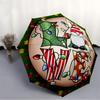 1pc Christmas Pattern Automatic Opening/Closing Folding Umbrella with 59 Ribs, Plastic Handle, Windproof Portable Sunshade Umbrella y250726099
