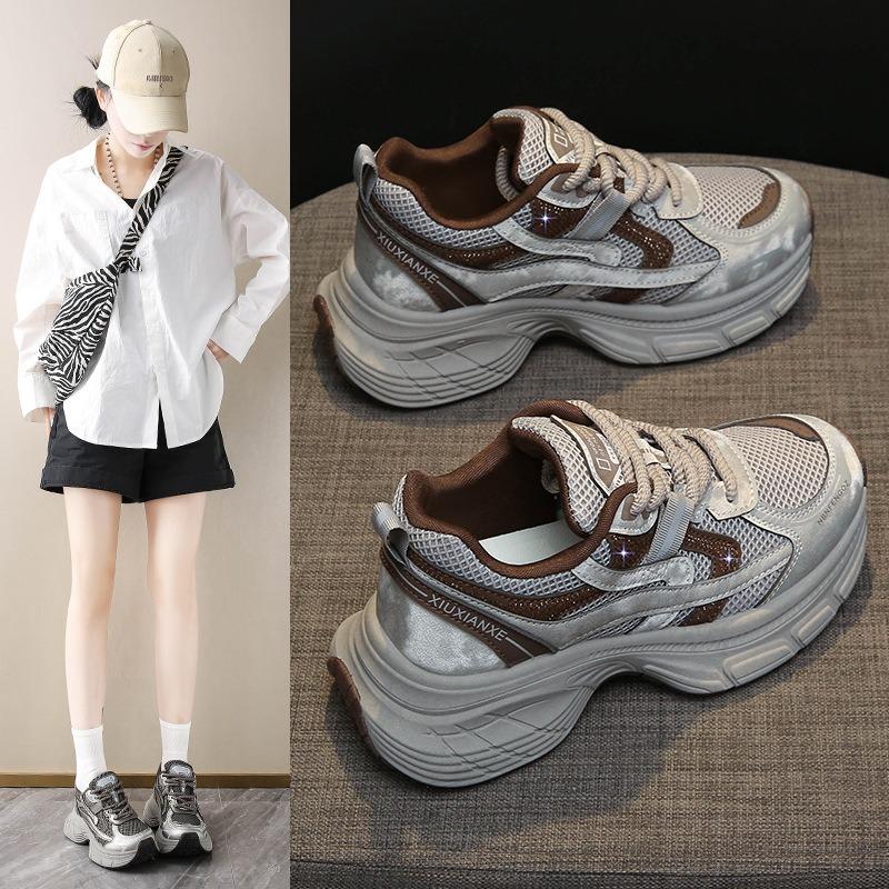 Great-looking, not tired, thick-soled heightening sneakers for children, breathable autumn new casual shoes