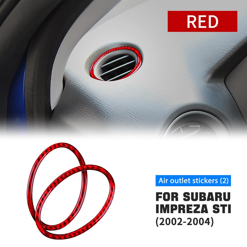 Real Soft Carbon Fiber Sticker for Subaru Impreza STI 2002 2003 2004 Car Air Conditioning Accessories Trim Center Control Cover