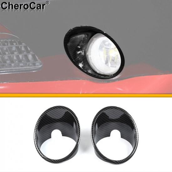 Für 2009-14 Dodge Challenger Front-Nebelscheinwerfer-Lampenverkleidung Zubehör Kohlefaser