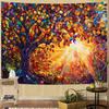 Lebensbaum Wandteppich Sternenhimmel Wandteppich, Vintage Wandteppiche für Schlafzimmer Deckenwandteppiche Wandbehang für Schlafzimmer Wohnzimmer
