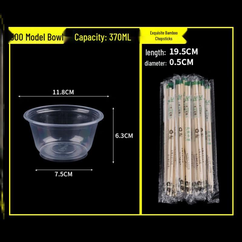 Disposable Conical Bowl and Chopsticks Set