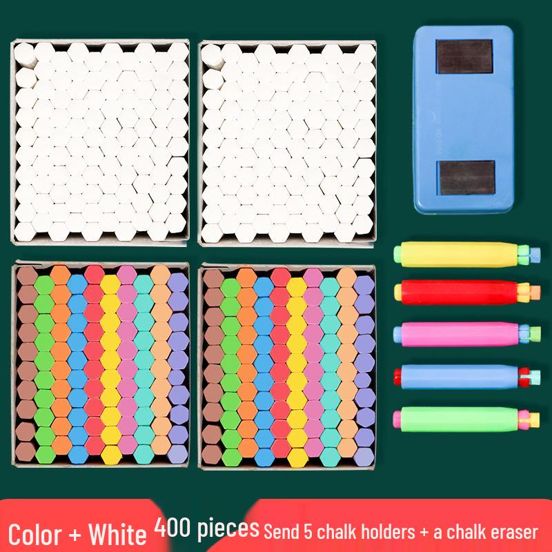 Hexagonal Dustless Colored Chalk for Children's Blackboard and Classroom Teaching