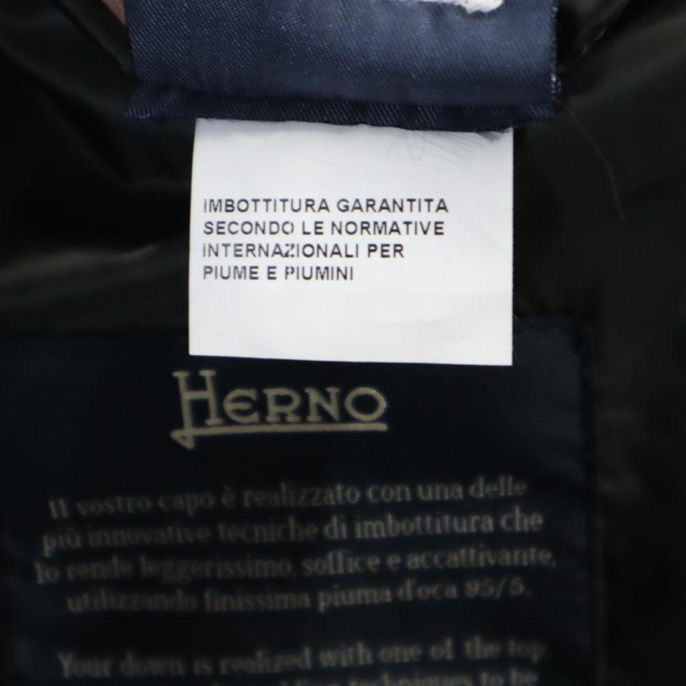 Herno Made In Romania Medium Goose Down Jacket 44 Green Hoodie Men's Used