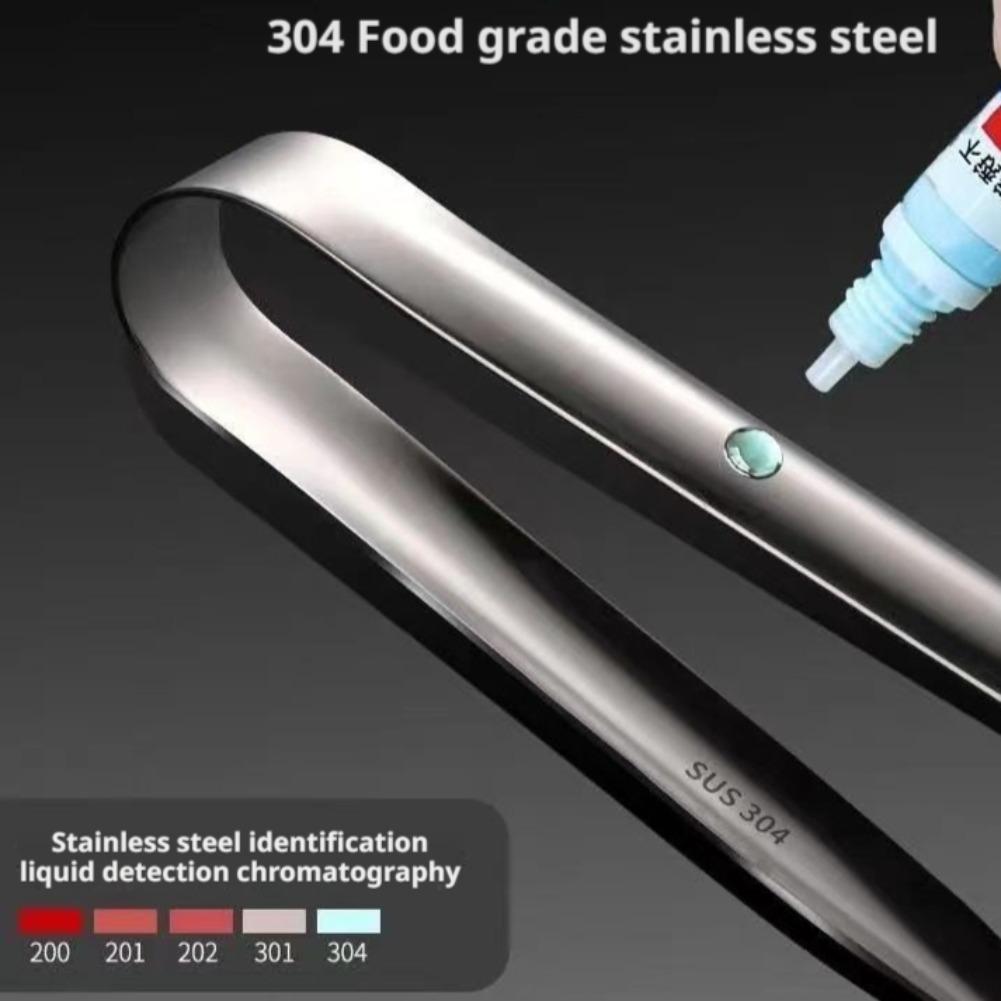 Steel Steak Clamp Stainless Steel BBQ Bread Clip Pancake Frying Shovel Fish Roast Meat Clip Household Kitchen Tools