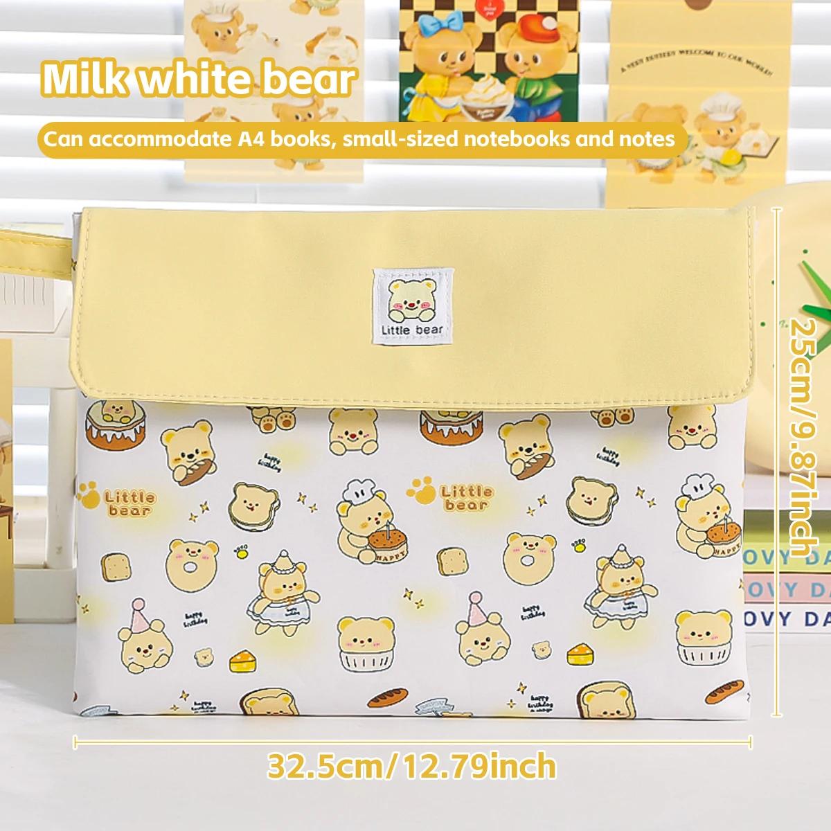 

Сумка для файлов Капибара Студенческая сумка для канцелярских товаров Мультяшная Высокая Внешность Большая Вместимость Сумка для хранения на молнии Сумка для файлов Капибара Студенческая ST белый