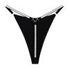 European & American Black Heart Buckle Thong - Sexy Low-Waist Women's Fashion