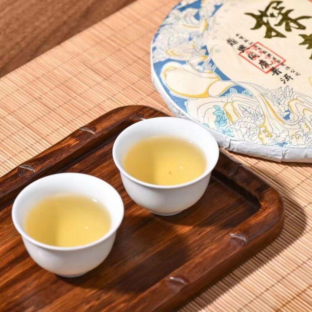 357g Yunnan Sheng Pu'er Tea 2023 Tanchun Pu-erh Raw Tea Cake Dingxing Puerh Tea