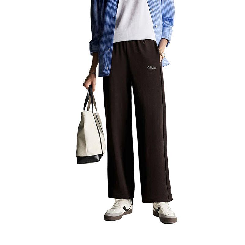 adidas Women's Essentials French Terry Straight Leg Pants Black KQ5362