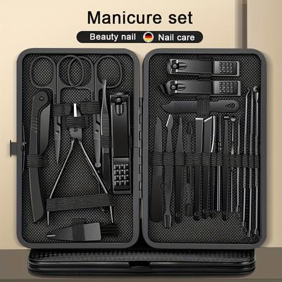 8/12/15/20/24 Pcs Manicure Cutters Nail Clipper Set Household Stainless Steel Ear Spoon Pedicure Scissors Tool For Beauty