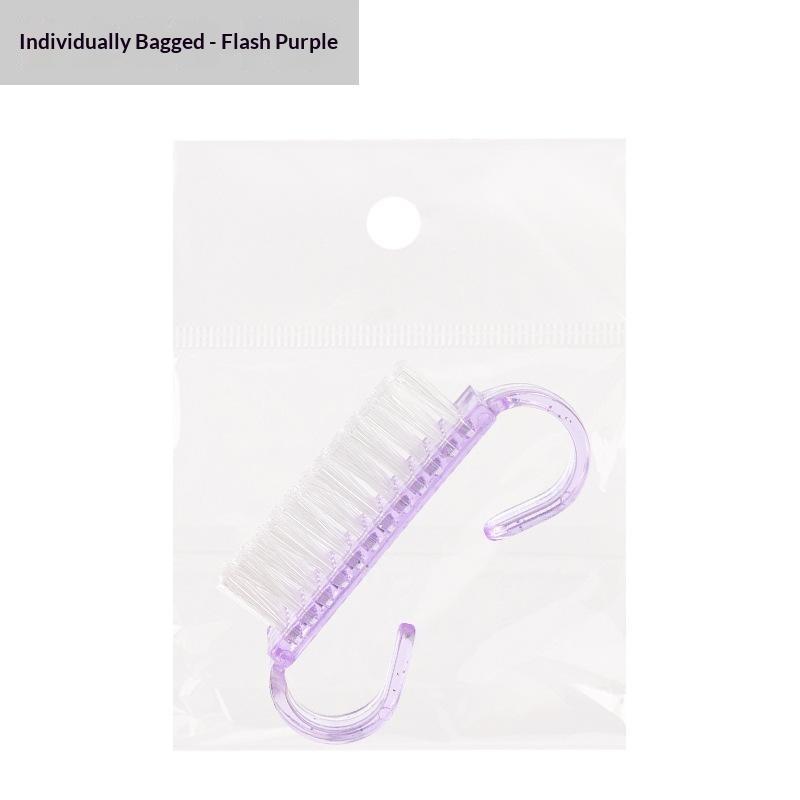 Colorful Soft Nail Cleaning Brushes Dense Bristles Ergonomic Non-Slip Handle for Daily Hand Foot Nail Care
