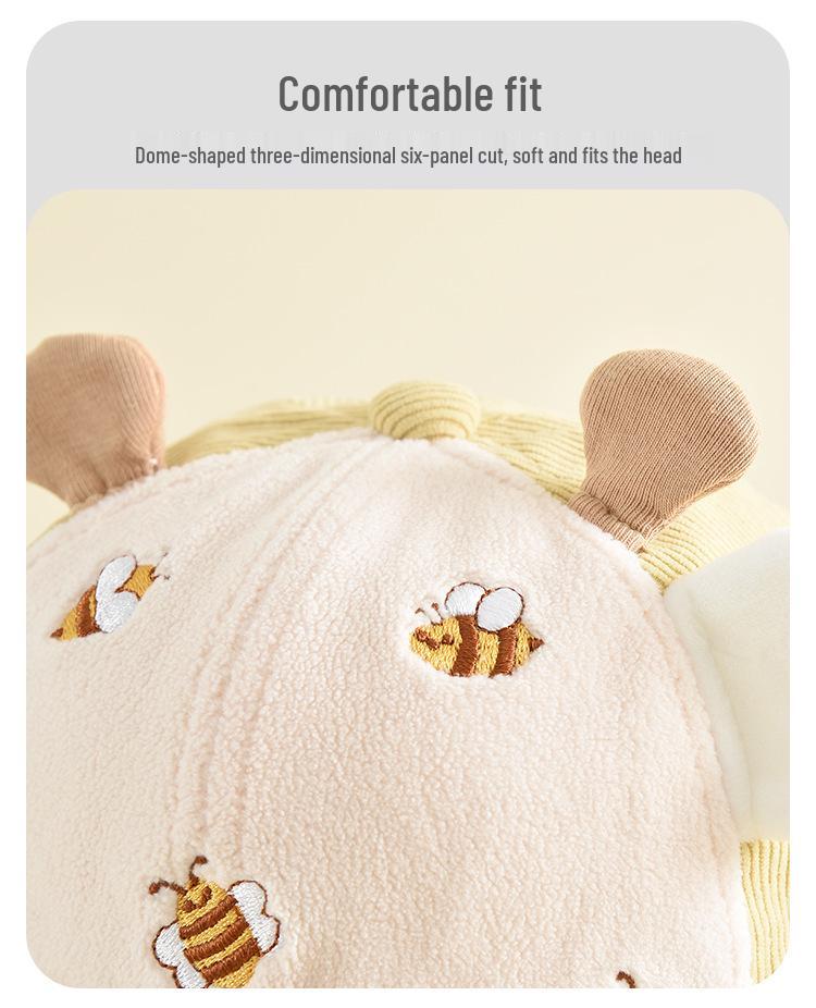 Children's Cute 3D Bee Sun Hat Baseball Cap - Windproof Toddler Outdoor Hat