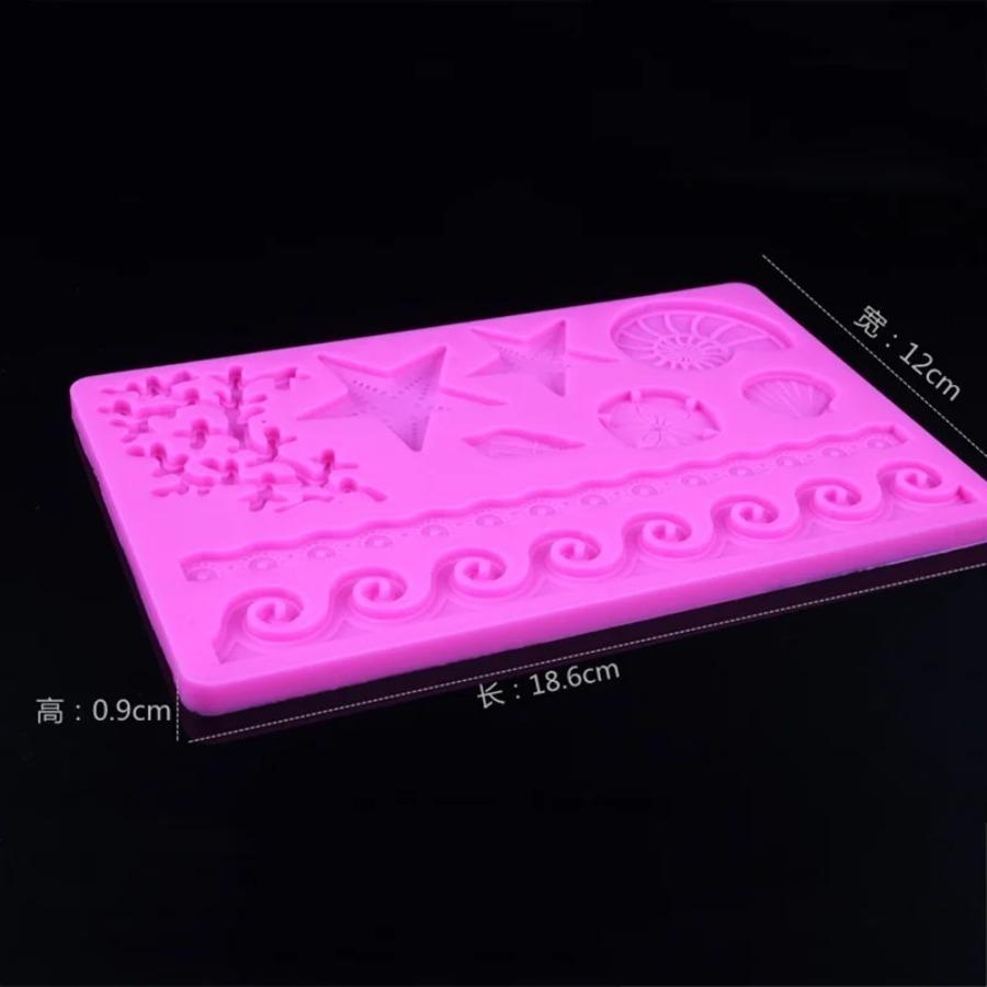 Large Size Sea Life Shell Shape Fondant Mold Silicone Mold Cake Mold DIY Cake Decorating Tools Bakeware Baking Molds