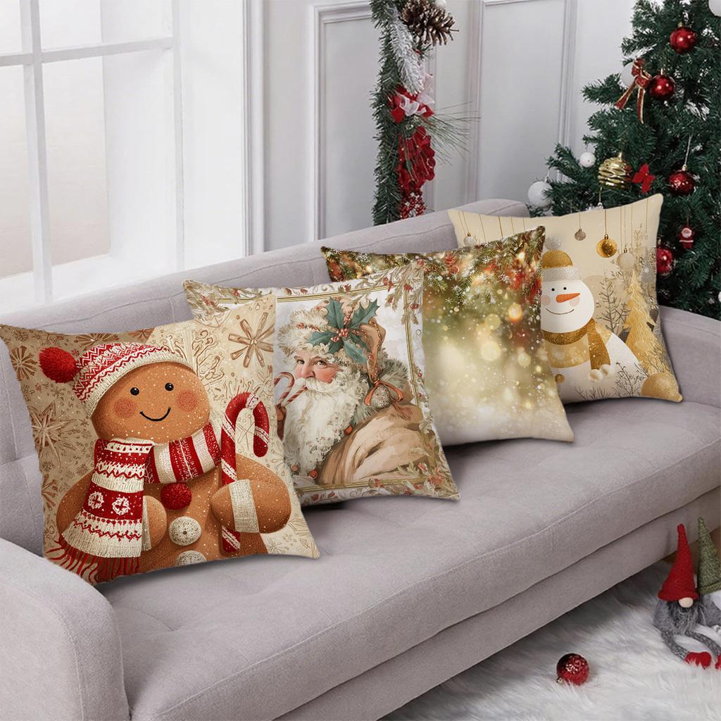 Gingerbread Man Christmas Pillowcasesuitable For Sofa Car Bedroom Decorative Cushion Cover Pillow Cover