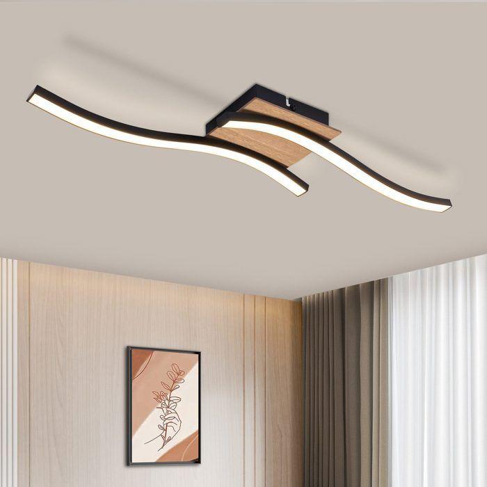 Plafonnier LED - NETTLIFE - 12W - Noir - 3000K blanc chaud - Métal 18 cm