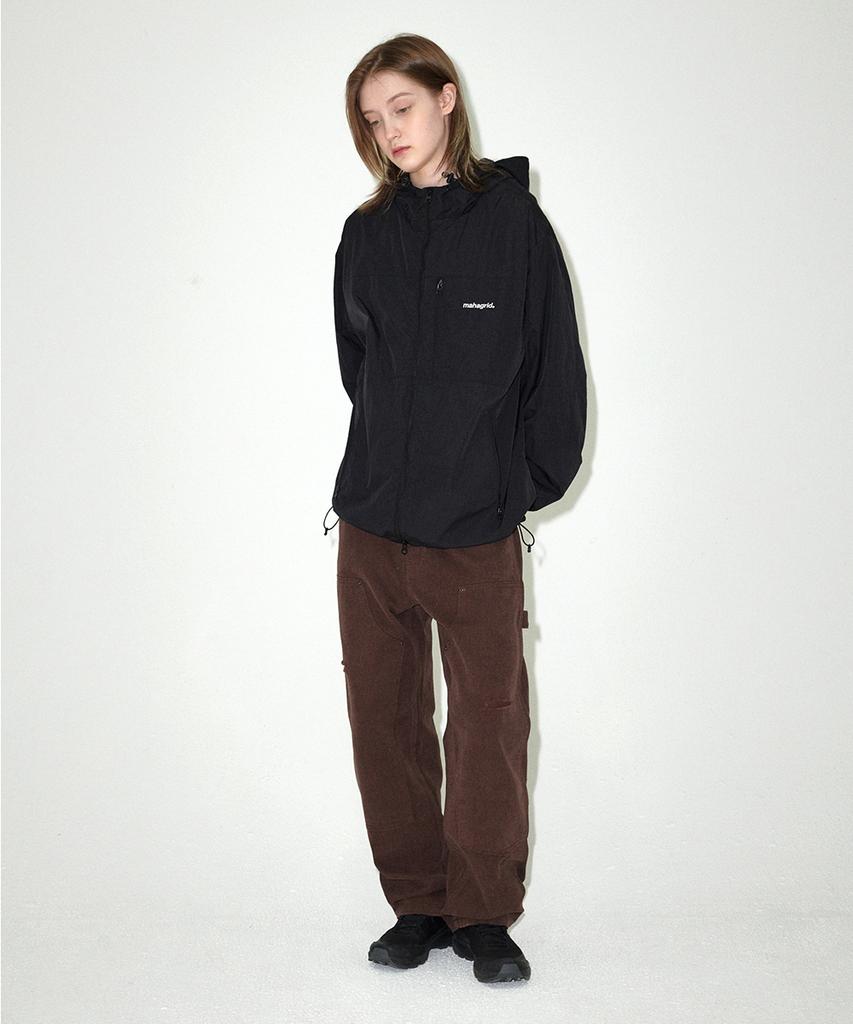 Mahagrid Basic Logo Nylon Windbreaker Black(Mg2Efmsc00A)