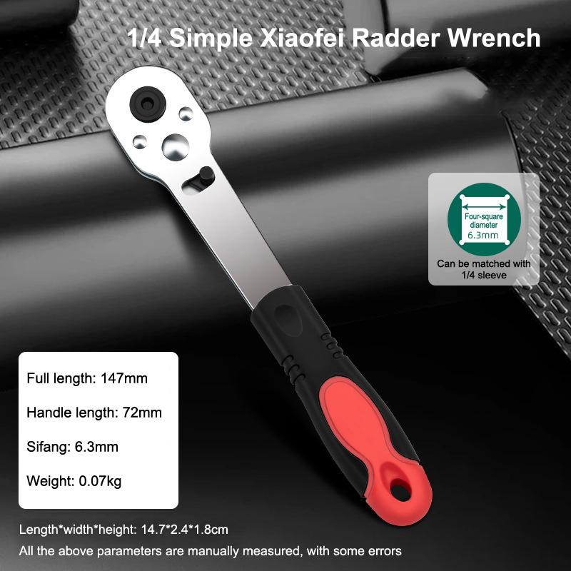 1/4Inch Ratchet Wrench Reversible Ratchet Quick Releases 1/4 Ratchet Handle For Home Improvement Auto Repair