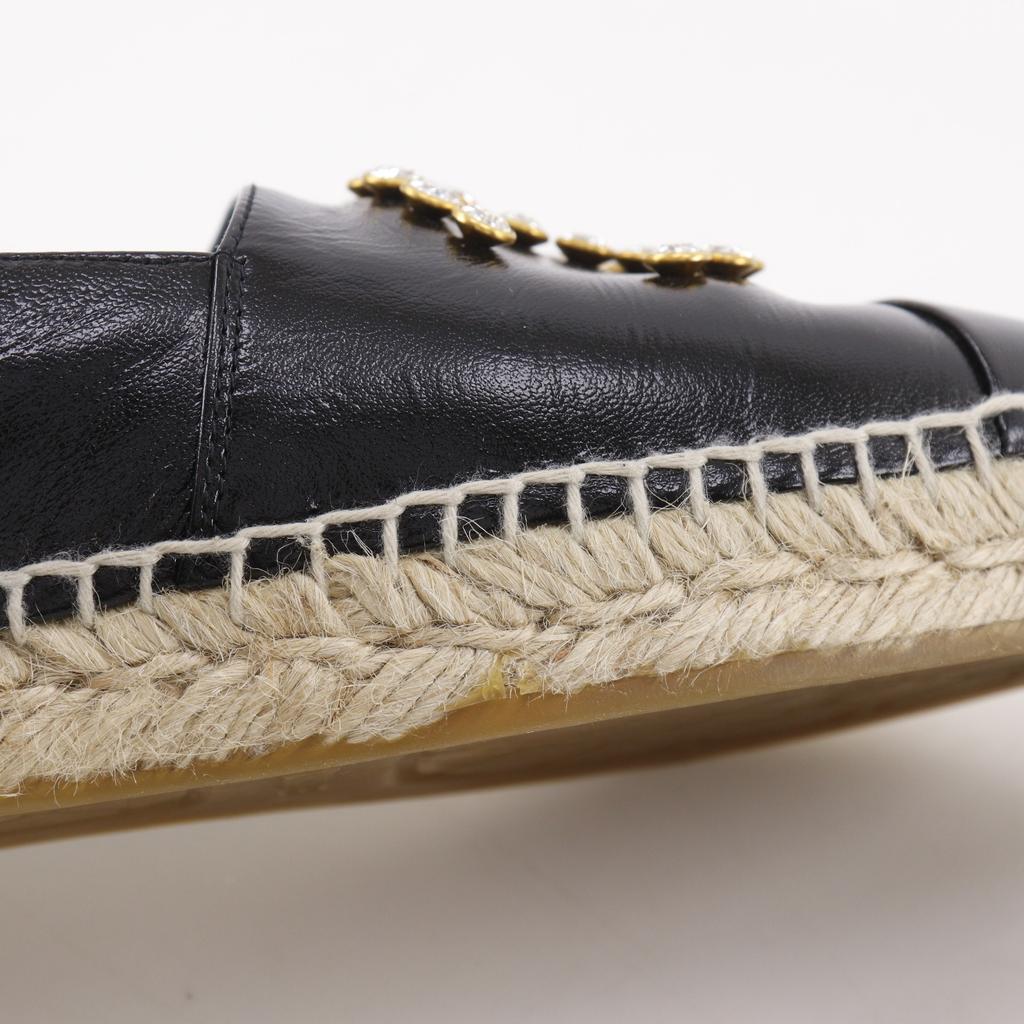 Chanel Espadrilles COCO Mark Slip-on G35602 Y53712 Bijoux Black Patent leather/Rhinestone Women Used