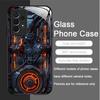 Creative Mechanical Circuit Board Pattern Glass Phone Case for Samsung Galaxy S25 Ultra S24 S23 Plus S22 S21 S20 FE A56 5G Cover
