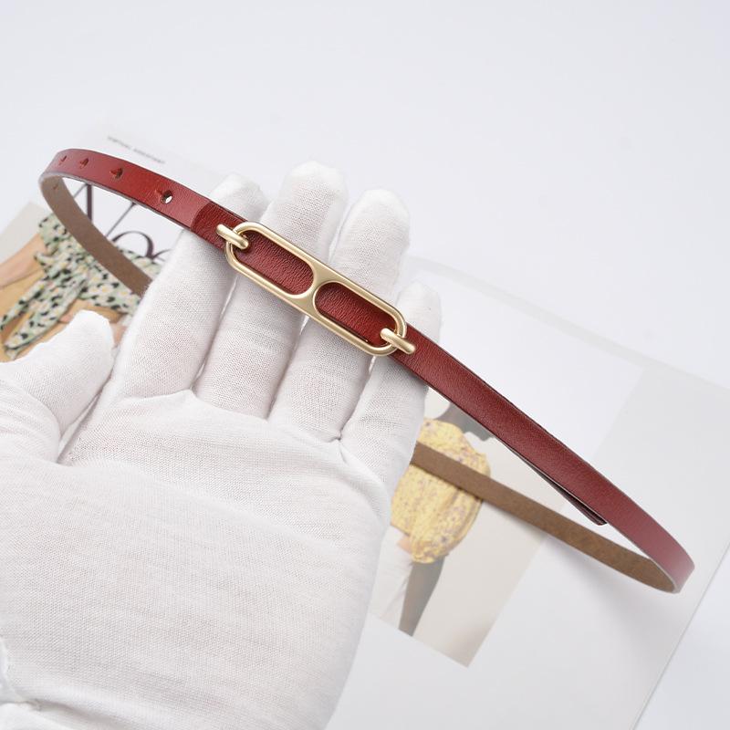 Simple Leather Thin Belt Decorative Dress Waist Chain Women'S Suit With Coat Sweater Jeans Belt