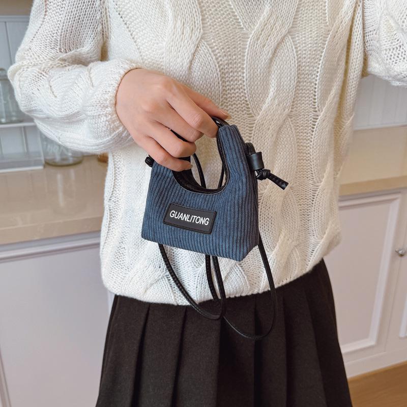 

Мини-сумка кроссбоди для девочек в корейском стиле - Милая, однотонная, повседневная сумочка синий