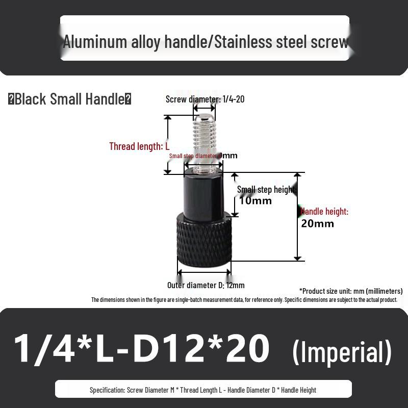 Imperial Stainless Steel Camera Mount Locking Bolt with Aluminum Alloy Handle