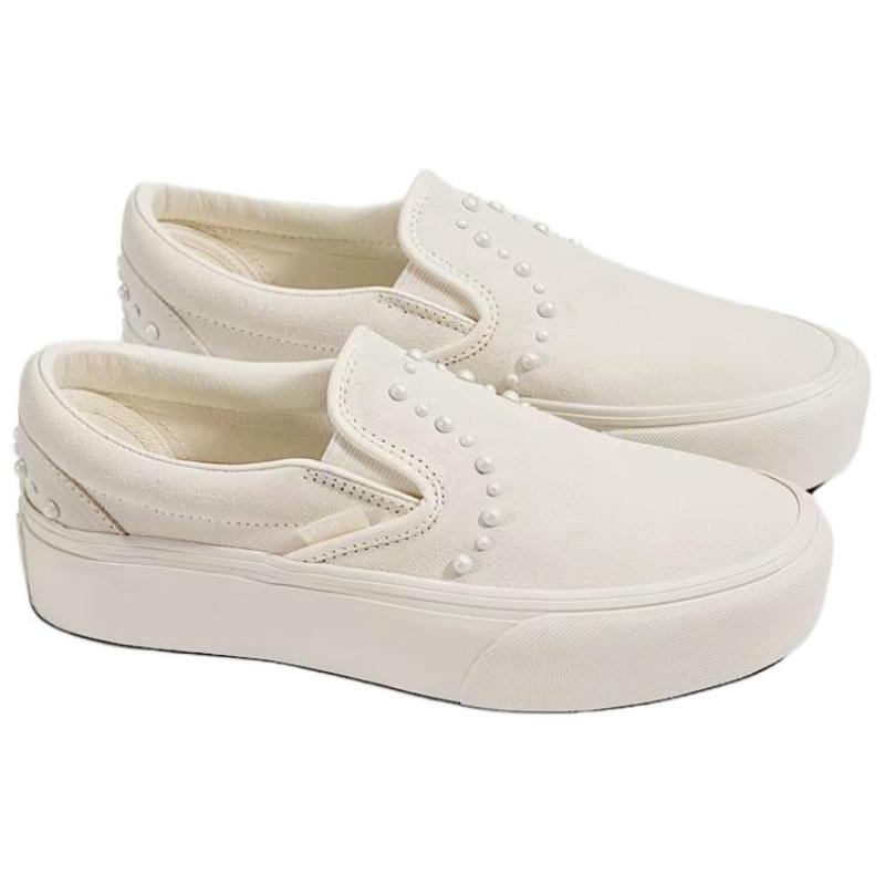 Vans CLASSIC SLIP ON Skateboard Shoes Unisex Marshmallow White Sneakers VN000EA9CCZ