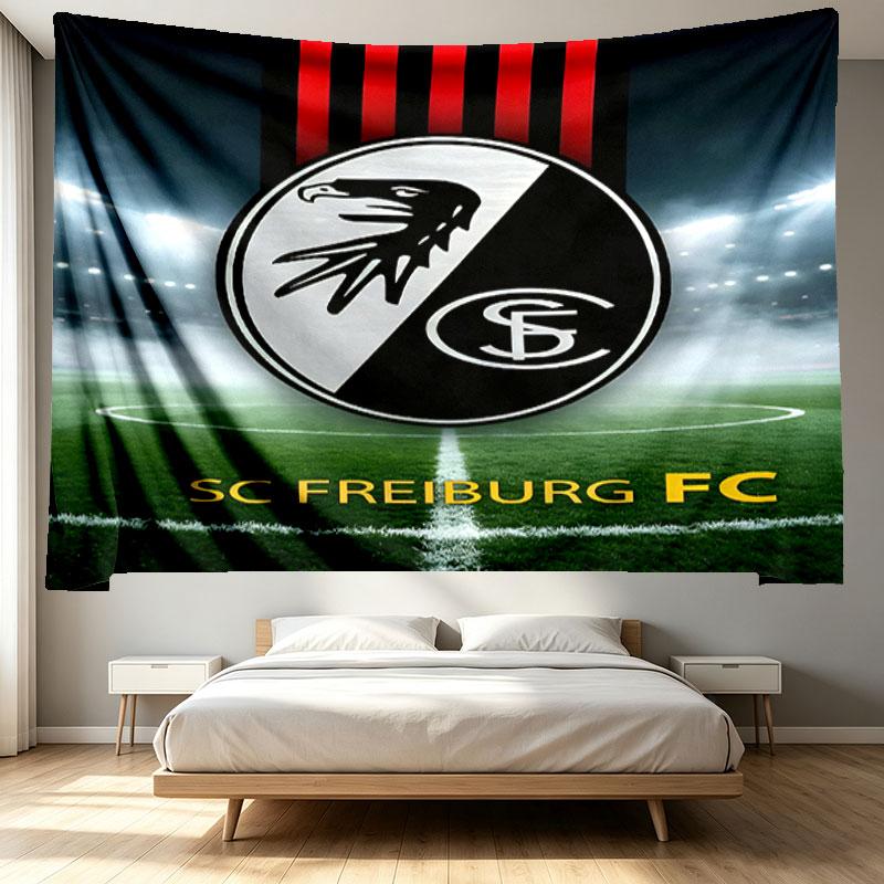 SC Freiburg Print Tapestry - Portable Wall Decor Cloth, for Home, Dorm, Travel, Bedroom, Living Room - Ideal Birthday Housewarming Gift