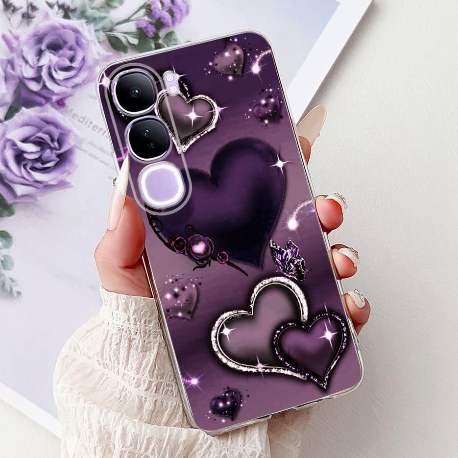 For Vivo Y200 5G Case Vivo V40 Lite Beautiful Butterfly Painted Cover Soft Slim Phone Case For Vivo Y300 Y 200 V40Lite 5G Bumper