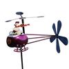 Yousheng Rooster Helicopter Wind Spinner, Outdoor Wind Driven Kinetic Sculpture, Funny Garden Wind Spinner, Chicken Ornament for Lawn Yard