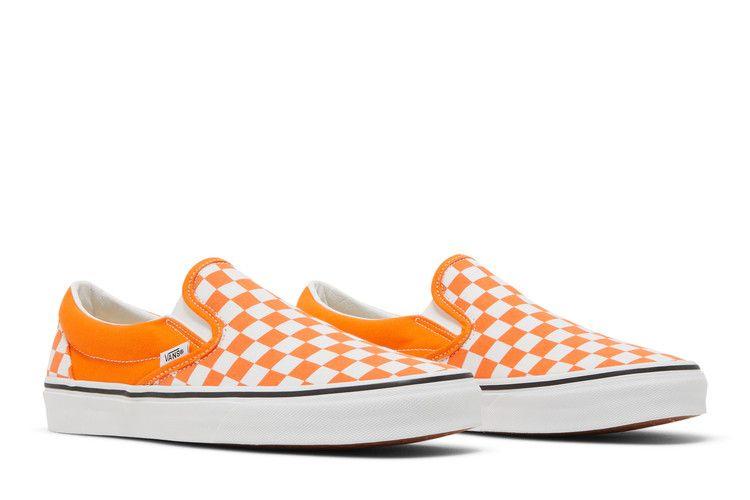 Herren Sneaker Vans Classic Slip-On Orange Tiger Karomuster Orange Tiger/True White