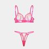 Ingerie Et Lace Underwear Sexy Ultra-thin Bra Thong Garter Foot Cover Four-piece Women's Suit