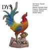 Decorative Rooster Sculpture Resin Statue, Auspicious Ornament, Farmhouse Chicken Decor for Home Indoor Tabletop Garden Courtyard Desktop Craft Gift
