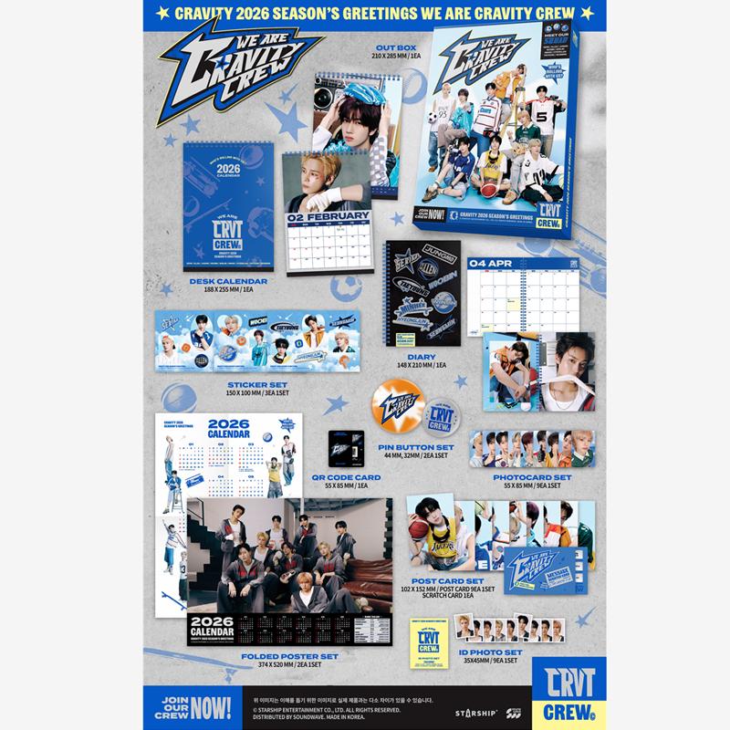 [Pre-order] CRAVITY 2026 SEASON’S GREETINGS [WE ARE CRAVITY CREW] (Online Benefit)