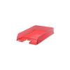 Lot of 10 Units. Esselte Europost Document Tray - Transparent Plastic - Vertical Format - A4 - Red Color - 623601