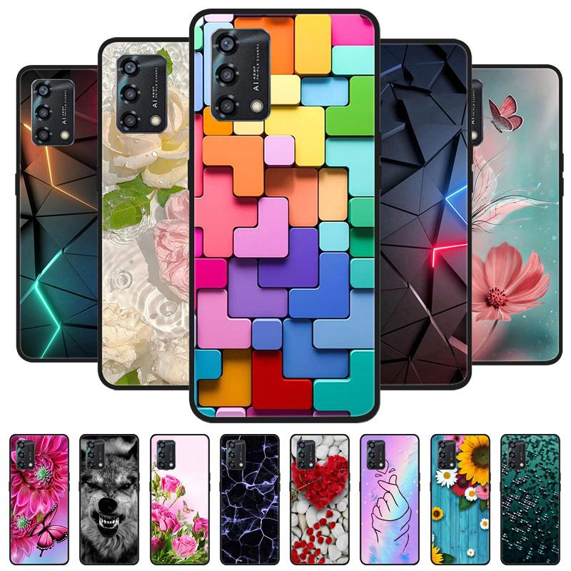 Telefoonhoesje Voor OPPO A74 4G Hoesje Siliconen Zwarte Bumper Zachte TPU Coque voor OPPO A74 CHP2219 Hoesjes OPPOA74 A 74 Beschermer Fundas
