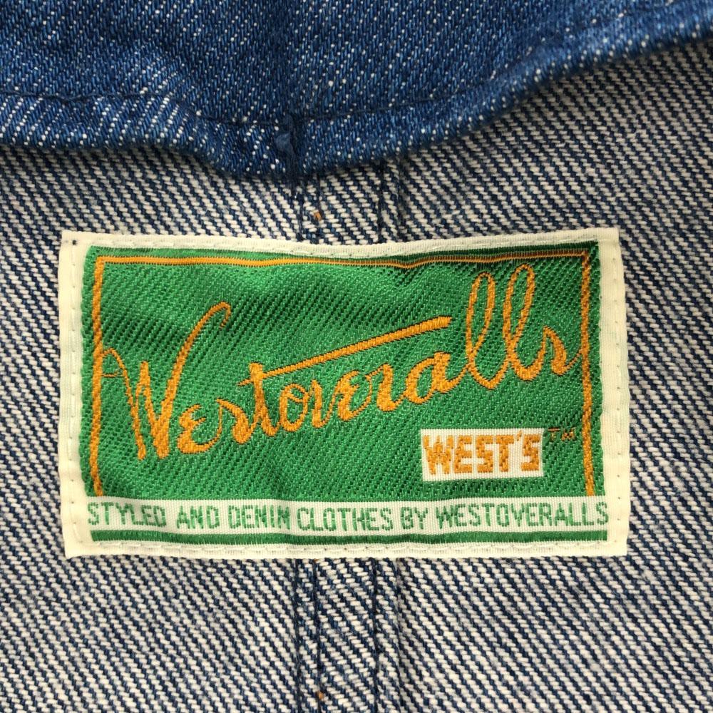 WESTOVERALLS made in Japan collarless long Denim coat F Women Used