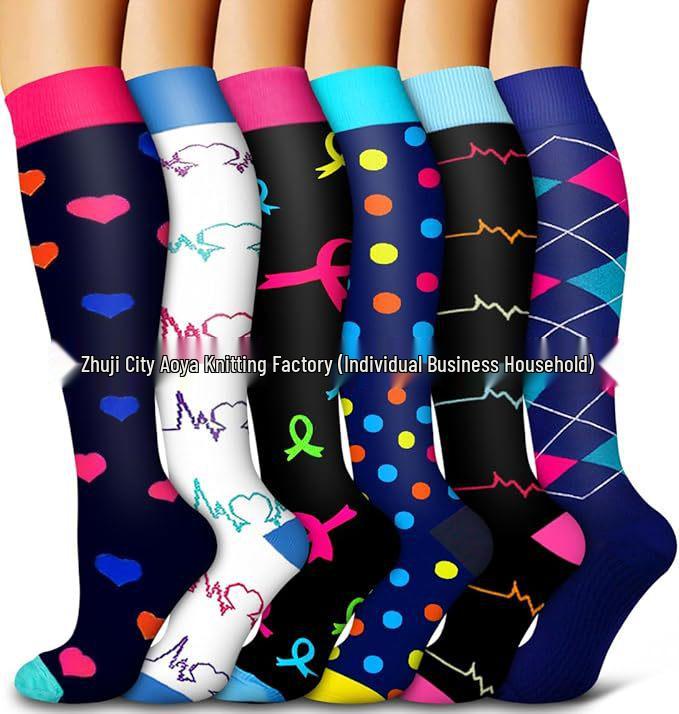 Cross-border Over-the-Knee Compression Yoga & Sport Socks Set