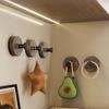 Saugnapfhaken im Nussbaum-Design: Vakuum-Lock-Technologie Kein Bohren Wand-Aufbewahrungsregal, Organizer für die Küche