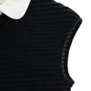 Rene With collar Knit vest 36 Black x white Women Used