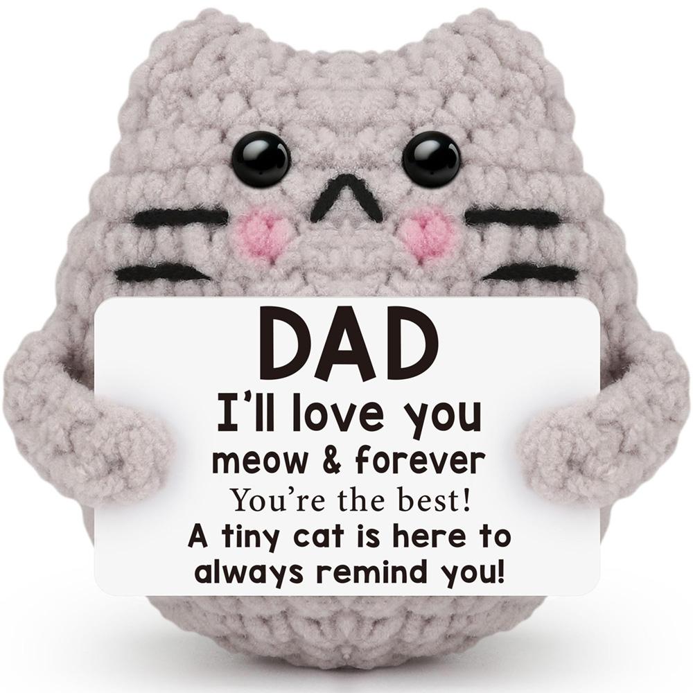 

Handmade New Crochet Doll For Mom Dad Knitted Dog Positive Animal Dolls Birthday Fathers Mothers Day Custom Collectible Gift