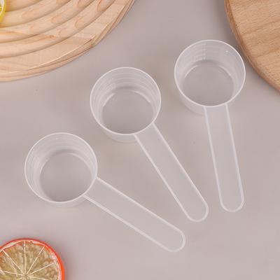 10Pcs 40Ml 20G Flat Bottom Graduated Measuring Spoon With Scale Transparent Plastic Kitchen Baking Measuring Spoon Tableware